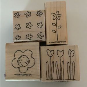 JUST IN Pocket Full of Posies rubber stamp set